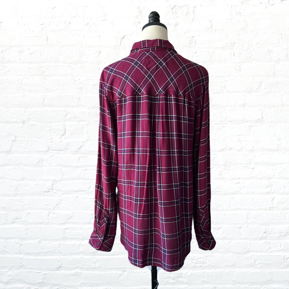 Rails Hunter Plaid Merlot Navy Button Up Shirt | … - image 5